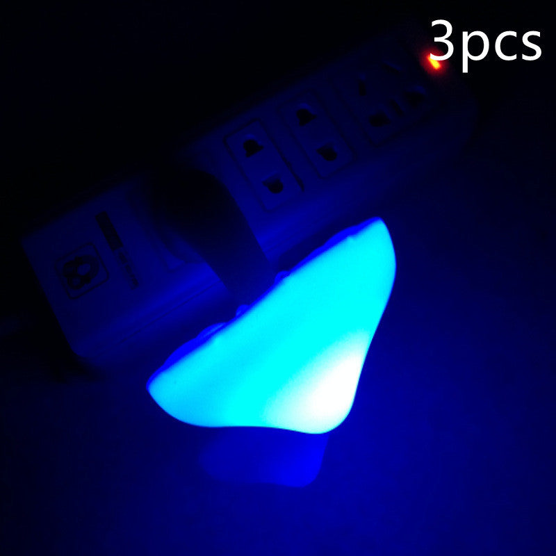 LED Mushroom Night Light with Sensor, Warm White EU/US Plug Wall Lamp