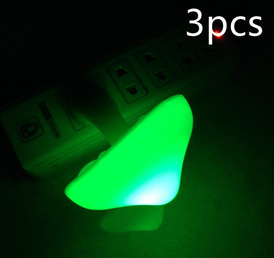 LED Mushroom Night Light with Sensor, Warm White EU/US Plug Wall Lamp