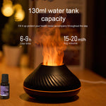 RGB Flame Aroma Diffuser – 130ml 3D Fire Effect Humidifier