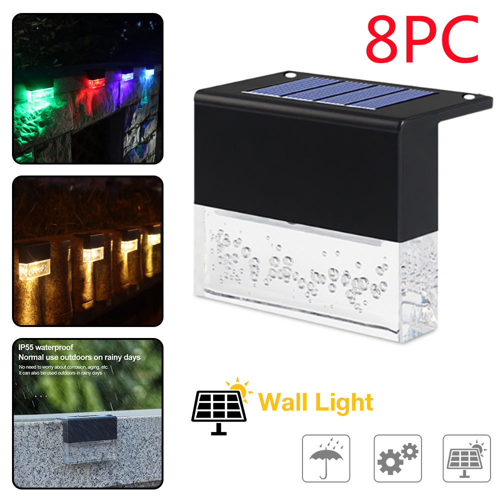 Waterproof RGB Solar LED Step Light for Garden Fence & Outdoor Decoration