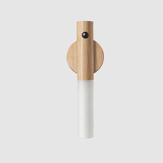 Magnetic LED Motion Sensor Night Light – USB Wood Wall Lamp
