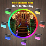 Waterproof RGB Solar LED Step Light for Garden Fence & Outdoor Decoration