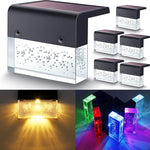 Waterproof RGB Solar LED Step Light for Garden Fence & Outdoor Decoration