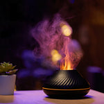 RGB Flame Aroma Diffuser – 130ml 3D Fire Effect Humidifier
