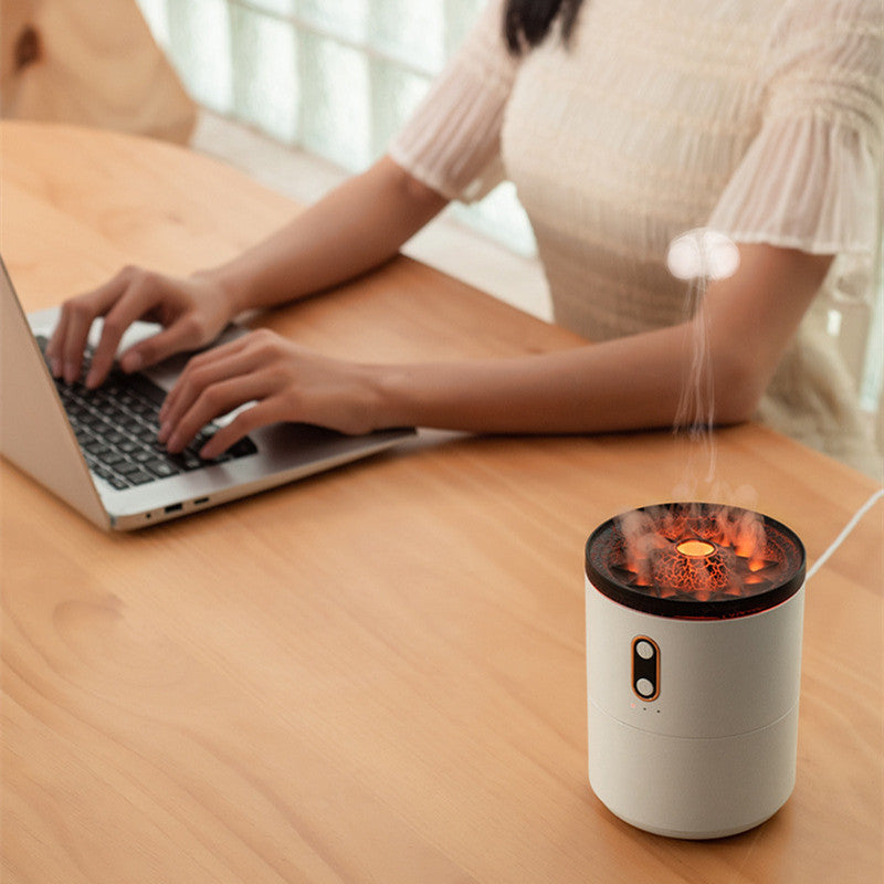 Volcanic Flame Aroma Diffuser – Jellyfish USB Night Light Humidifier