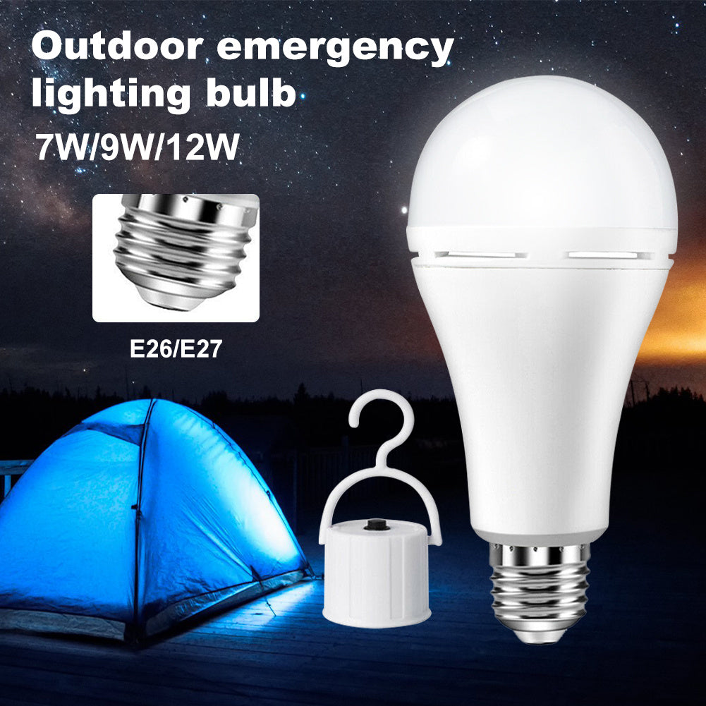R70 12W LED Emergency Light Bulb – Fast Charging, Built-in Battery