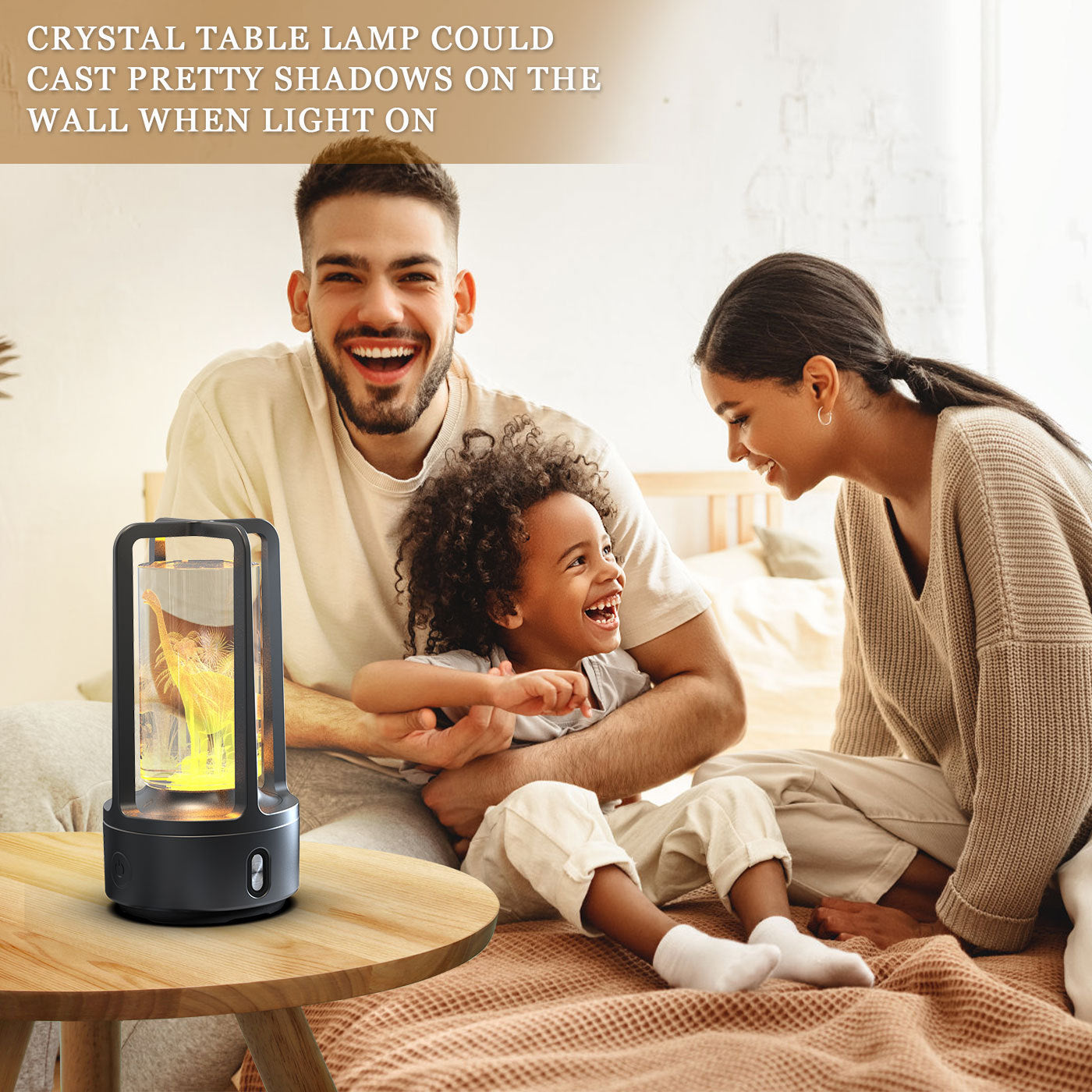 Creative 2-in-1 Crystal Lamp & Bluetooth Speaker – Touch Night Light Gift