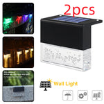 Waterproof RGB Solar LED Step Light for Garden Fence & Outdoor Decoration