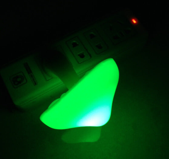 LED Mushroom Night Light with Sensor, Warm White EU/US Plug Wall Lamp