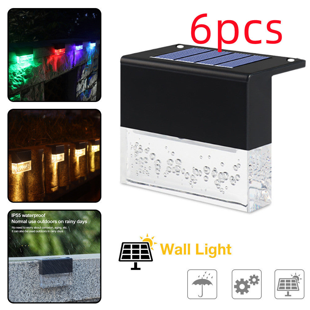Waterproof RGB Solar LED Step Light for Garden Fence & Outdoor Decoration