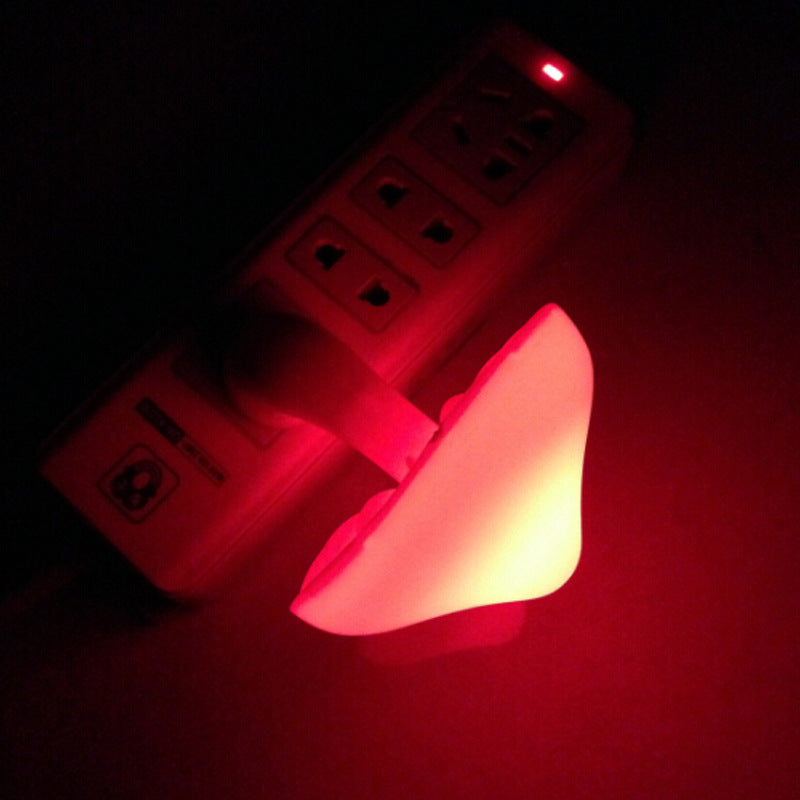 LED Mushroom Night Light with Sensor, Warm White EU/US Plug Wall Lamp