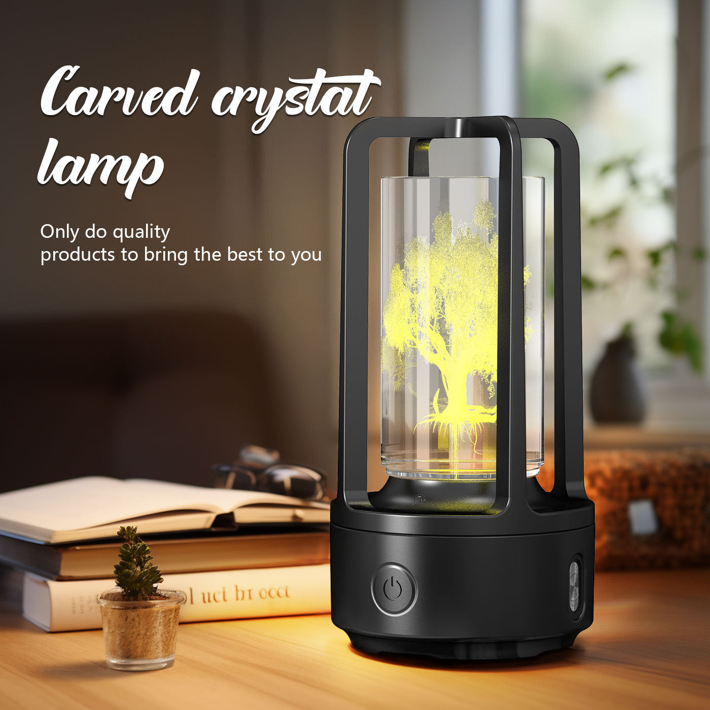 Creative 2-in-1 Crystal Lamp & Bluetooth Speaker – Touch Night Light Gift