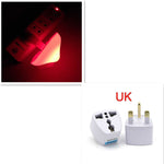 LED Mushroom Night Light with Sensor, Warm White EU/US Plug Wall Lamp