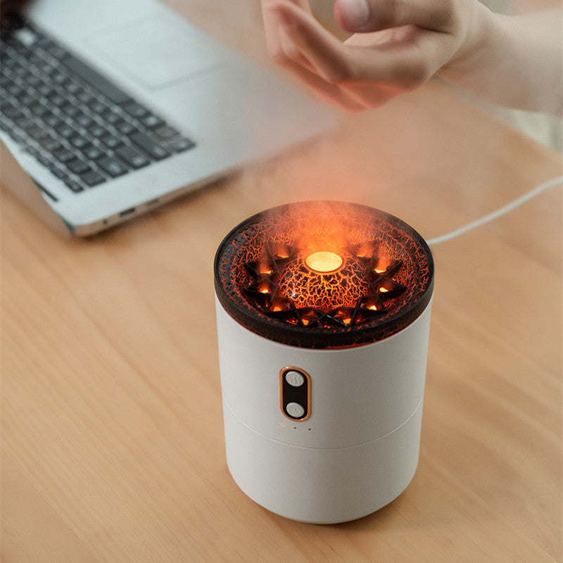 Volcanic Flame Aroma Diffuser – Jellyfish USB Night Light Humidifier
