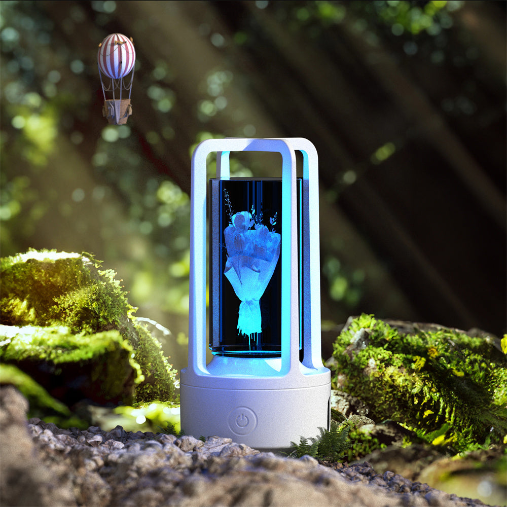 Creative 2-in-1 Crystal Lamp & Bluetooth Speaker – Touch Night Light Gift