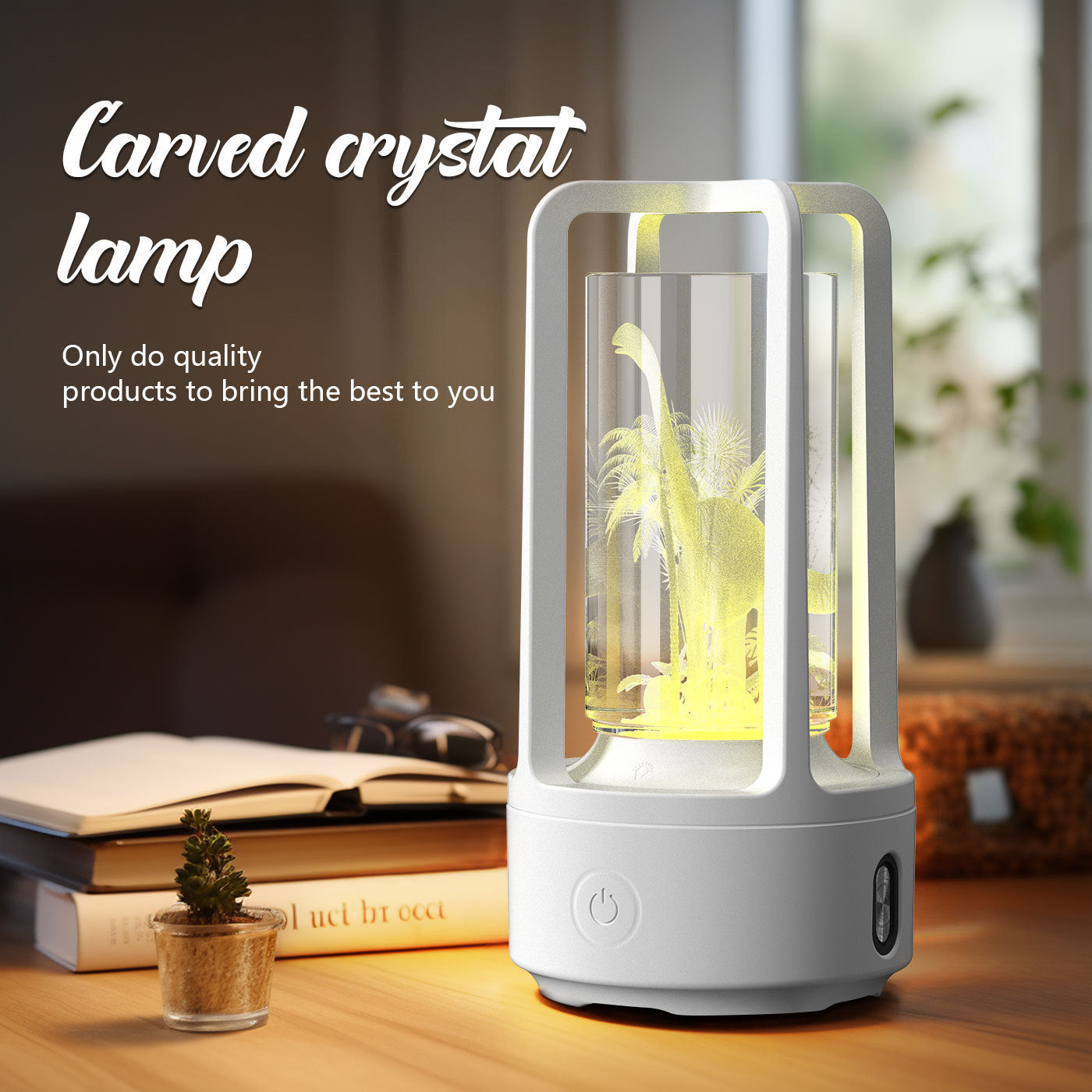 Creative 2-in-1 Crystal Lamp & Bluetooth Speaker – Touch Night Light Gift