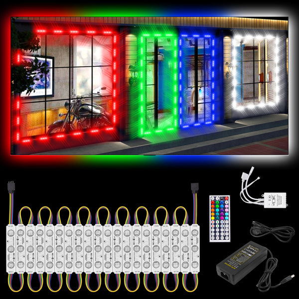 RGB LED Injection Module Light – 3-Lamp, 12V, IP65, No Remote