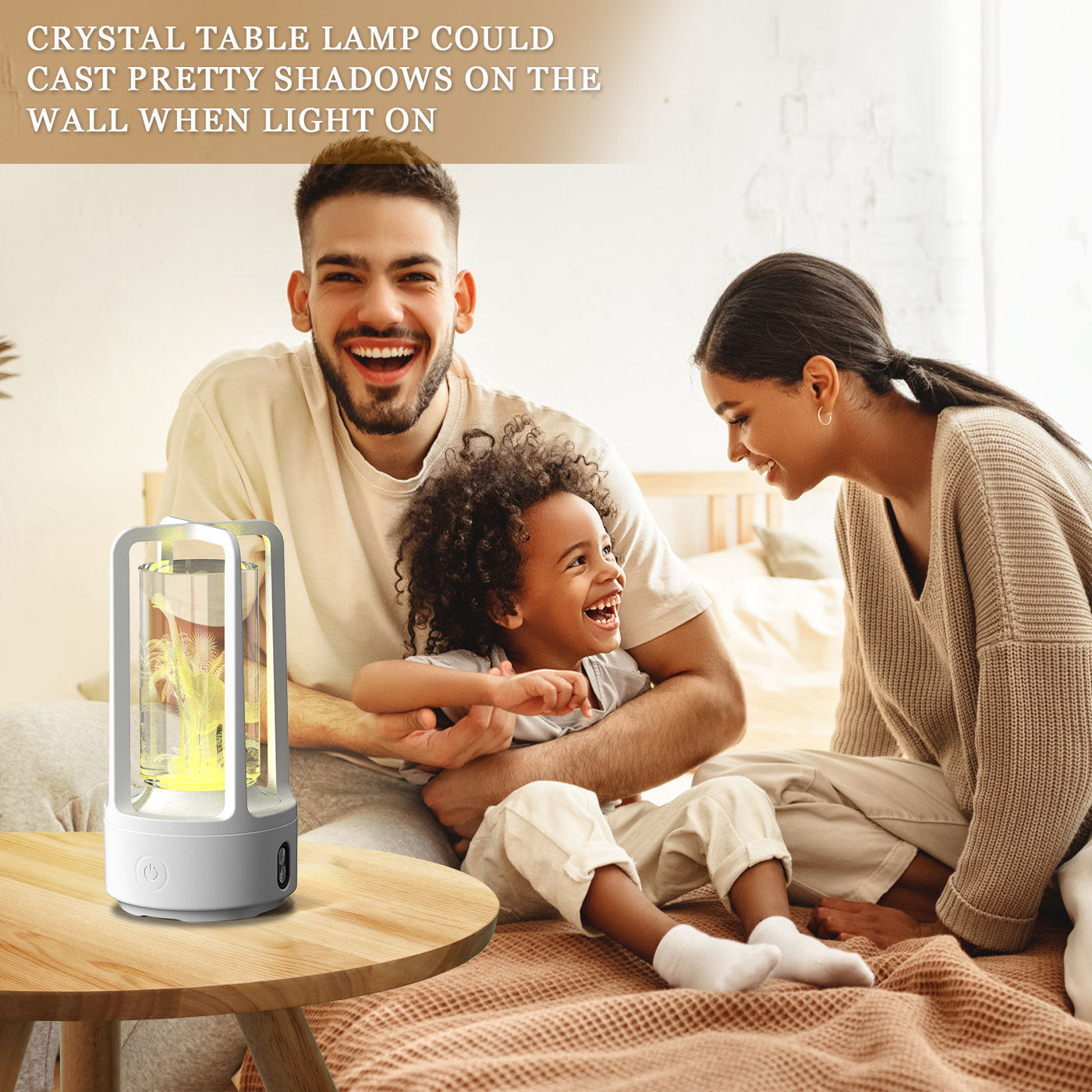 Creative 2-in-1 Crystal Lamp & Bluetooth Speaker – Touch Night Light Gift