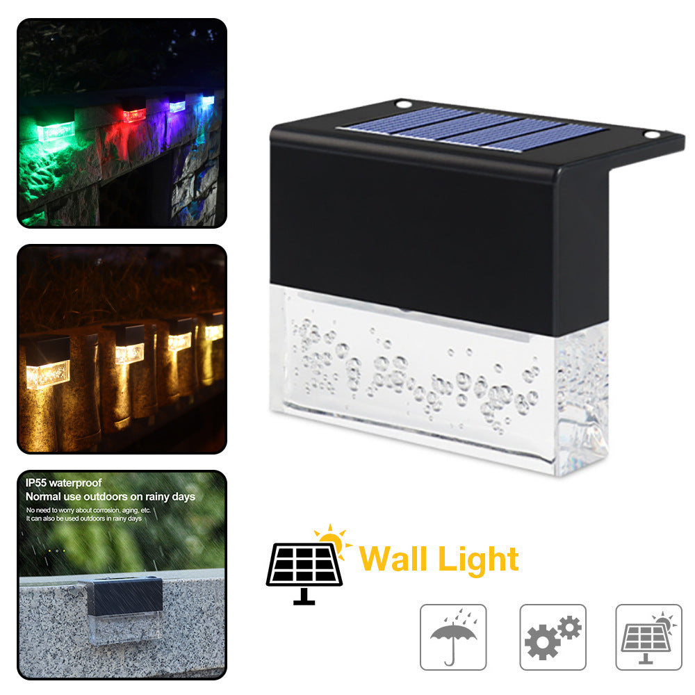 Waterproof RGB Solar LED Step Light for Garden Fence & Outdoor Decoration