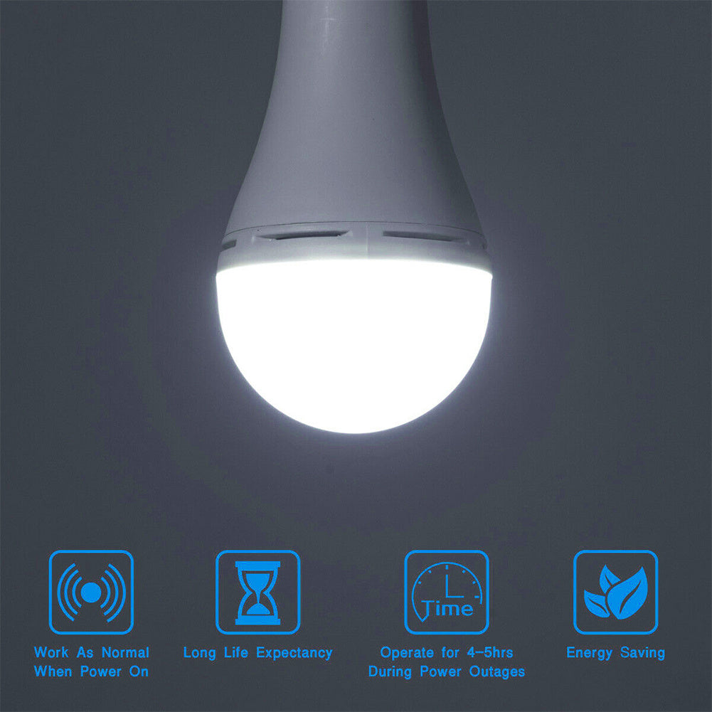 R70 12W LED Emergency Light Bulb – Fast Charging, Built-in Battery