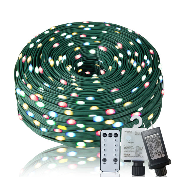 1000 LED Colorful String Lights – 100m Waterproof & Dimmable