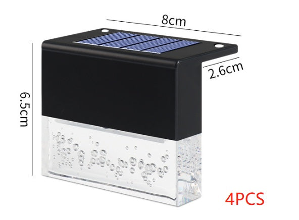Waterproof RGB Solar LED Step Light for Garden Fence & Outdoor Decoration