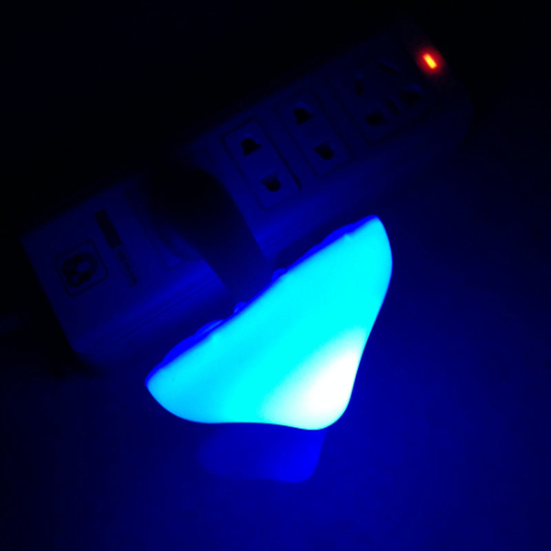 LED Mushroom Night Light with Sensor, Warm White EU/US Plug Wall Lamp