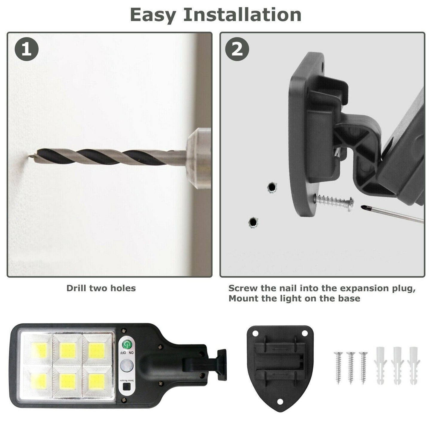 LED Solar Motion Sensor Light – Outdoor Garden, Yard, Wall Lamp