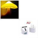 LED Mushroom Night Light with Sensor, Warm White EU/US Plug Wall Lamp
