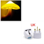 LED Mushroom Night Light with Sensor, Warm White EU/US Plug Wall Lamp